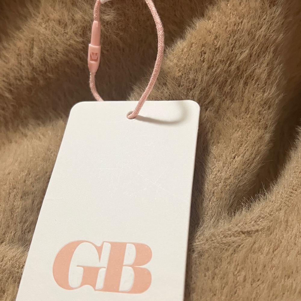 GB Mini Long Sleeve Bodycon Dress Light Brown M - Picture 6 of 6